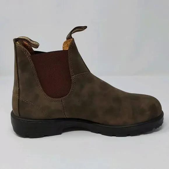 Blundstone 585 Rustic Brown Chelsea Boots Mens 9.5 Waterproof Leather - Picture 13 of 16